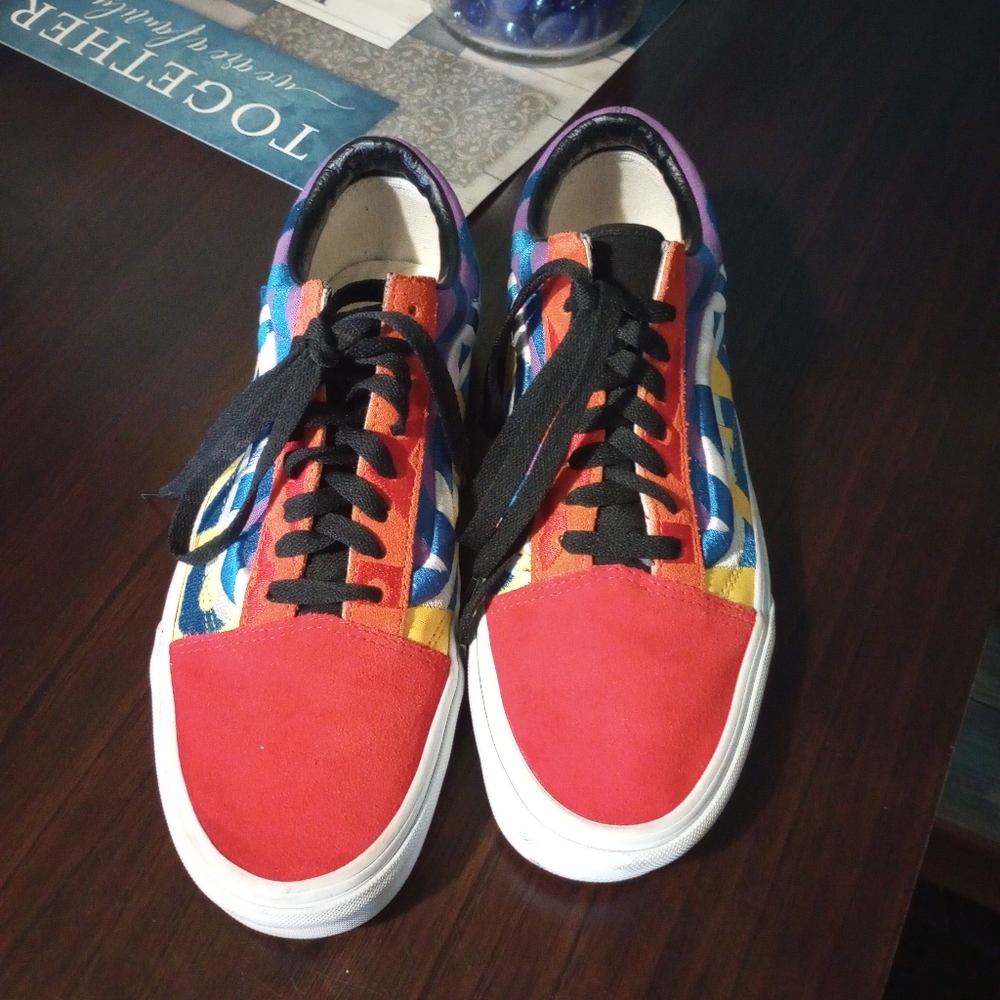 Vans Men's 9.5 Old Skool Statement Multi Block Sneakers Casual Shoes Bla… - Picture 2 of 11